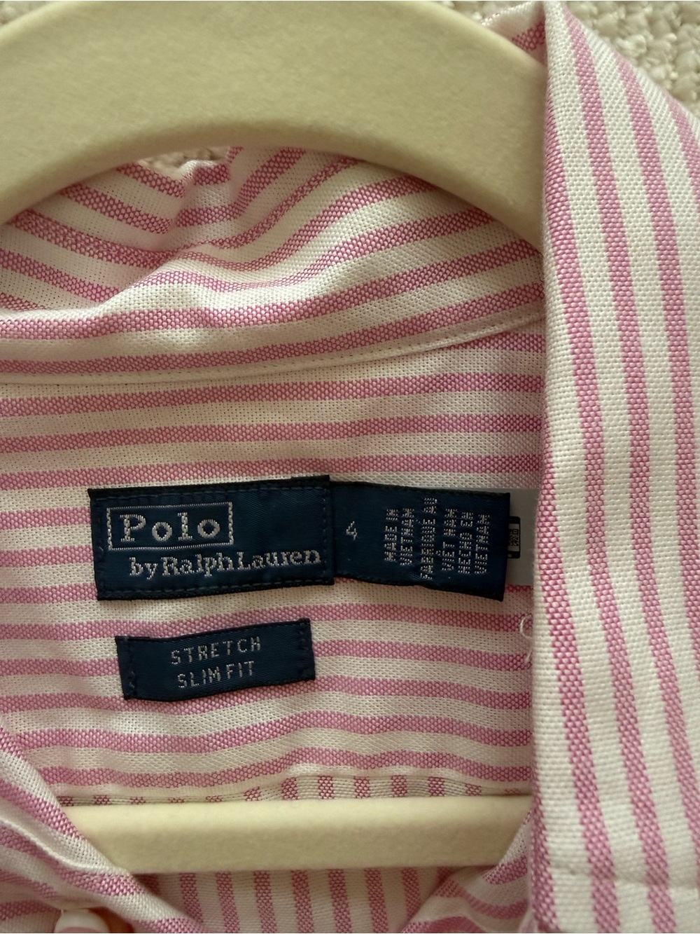 Ralph Lauren Pink and White Striped Shirt - Picture 3 of 4